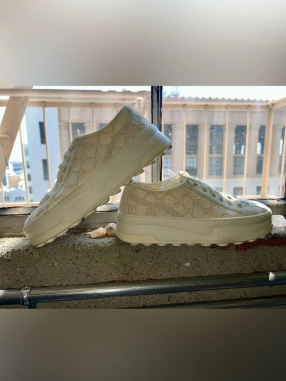 Gucci Tennis 1977 Platform Sneakers Off White